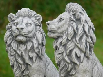 Set Lions - Left and Right - Stone