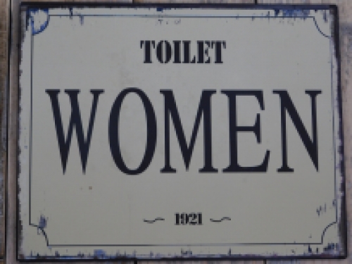Set of signs for toilet doors - tin plate- Woman & Men, LAST ONE!!