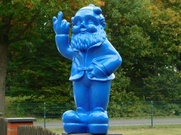 Gartenzwerg Mittelfinger XL – 80 cm – Blau