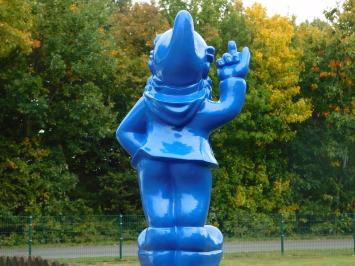 Gartenzwerg Mittelfinger XL – 80 cm – Blau