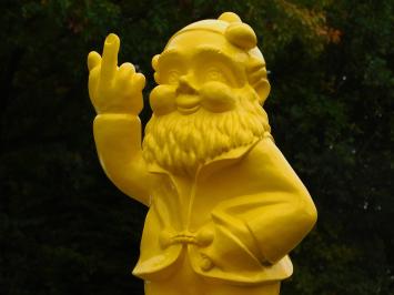 Tuinkabouter Middelvinger XL - 80 cm - Geel