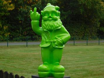 Gartenzwerg Mittelfinger XL – 80 cm – Grün