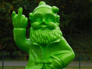Gartenzwerg Mittelfinger XL – 80 cm – Grün