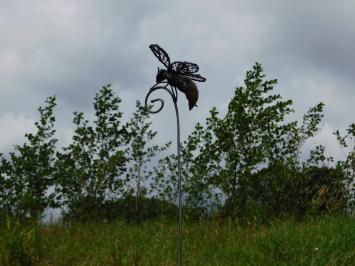Gartenstecker Biene – 90 cm – Metall – Handgefertigt