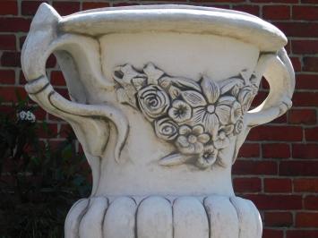 Beeindruckende Gartenvase mit Ohren - Blumentopf - Stein - Gartendekoration