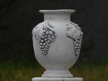 Garden Vase Grapes on Pedestal - 54 cm - Stone