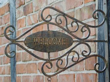 Sign Welcome with Bell - Metal