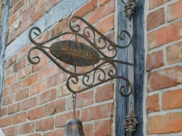 Sign Welcome with Bell - Metal