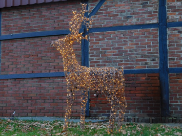 Verlicht Hert XL - 175 x 110 cm - Kerstverlichting
