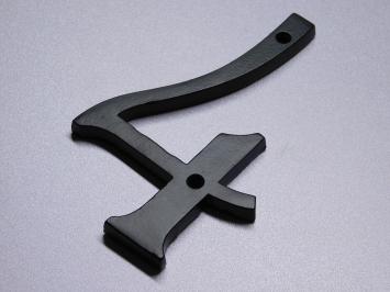 House number 4 - Extra Large - Black