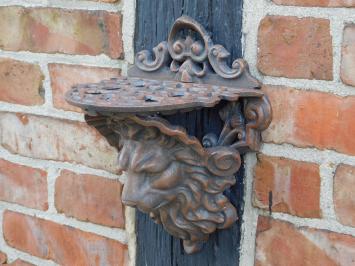 Wandconsole Leeuwenkop - Bruin - Gietijzer