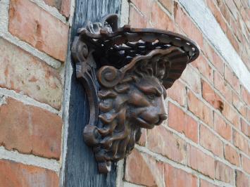 Wandconsole Leeuwenkop - Bruin - Gietijzer