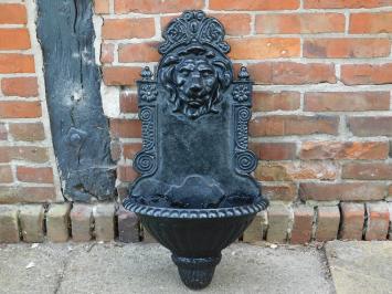 Wandfontein Leeuw - Zwart - 75 cm - Gietijzer