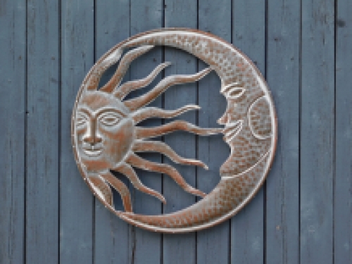 Wandornament - Zon en Maan - metaal